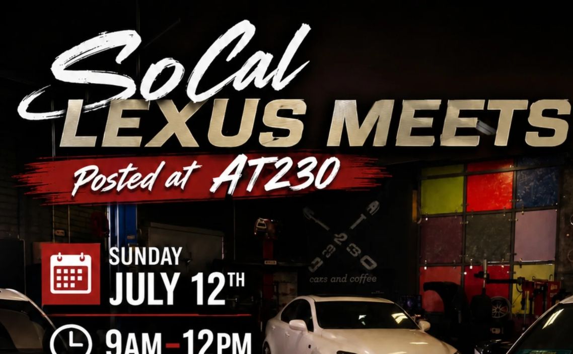 SoCal Lexus Car Meet partial flyer July 2026